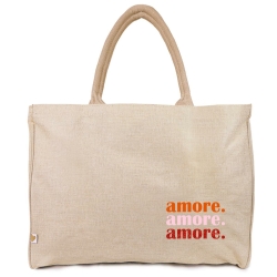 a good smile Shopping Bag Canvas Maxi AMORE beige