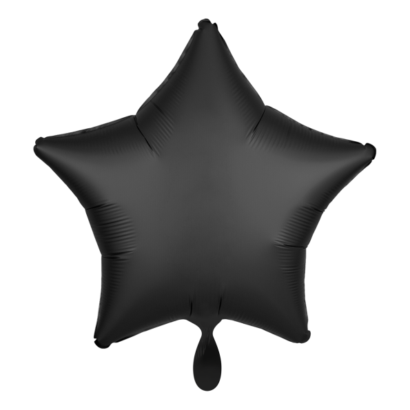 Ballon STERN schwarz matt Folienballon