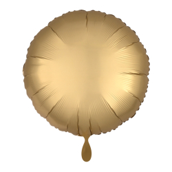 Ballon Rund Gold Matt Folienballon