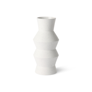 HKliving Vase weiß creme gesprenkelt M