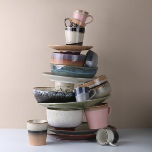 HKliving Becher ROCK Cappuccino Mug 70´s bunt |...