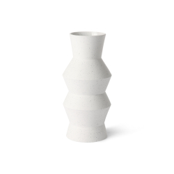 HKLiving Vase weiß creme gesprenkelt L