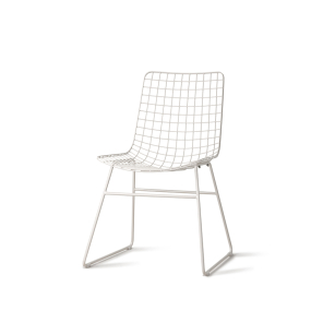 HKliving Stuhl WIRE CHAIR WHITE weiß | 47x54x86cm