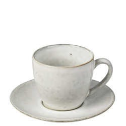 Broste Copenhagen Tasse mit Untertasse NORDIC SAND