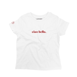 Kids Shirt CIAO BELLA wei&szlig; personalisierbar A GOOD...