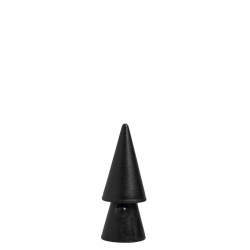 Storefactory Dekoobjekt Santa EVERT L Keramik schwarz | 6x15 cm