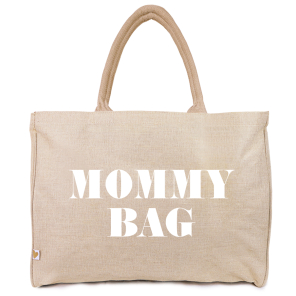 a good smile Shopping Bag Canvas Maxi MOMMY BAG beige personalisierbar
