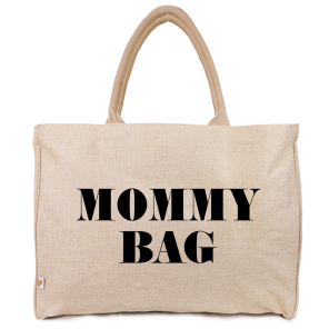 Shopping Bag Canvas Maxi MOMMY BAG beige 48x37x19cm...