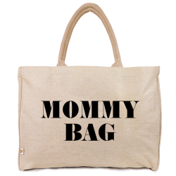 a good smile Shopping Bag Canvas Maxi MOMMY BAG beige personalisierbar