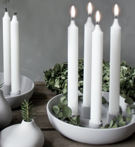 Storefactory Kerzenständer GRANHOLMEN 4er grau...