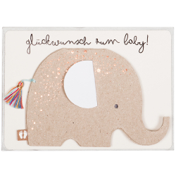 Elefanten Baby Karte Gl&uuml;ckwunsch zum Baby Good old friends