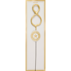 Wondercandle Wunderkerze Classic ZAHL 8 gold