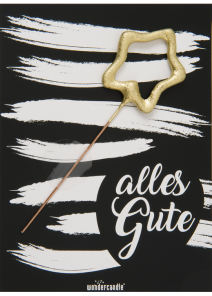 Wondercandle Wunderkerze Mini Quotes ALLES GUTE black and...