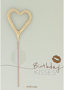 Wondercandle Wunderkerze Mini Quotes BIRTHDAY KISSES...