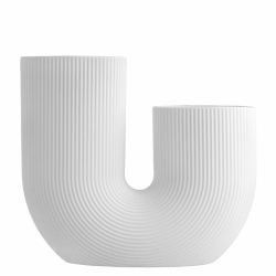 Vase STRAVALLA wei&szlig; 24x7x21cm Storefactory