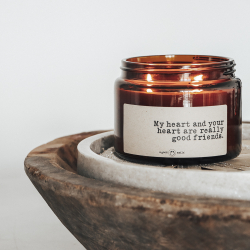 a good smile Kerze im Apothekerglas MY HEART XL braun