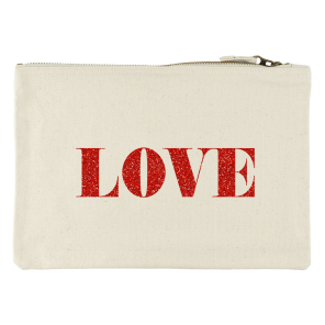 Clutch Beauty Bag LOVE maxi 28x19cm personalisierbar...