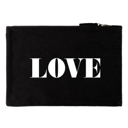 Clutch Beauty Bag LOVE maxi 28x19cm personalisierbar SirHenry´s