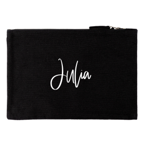 Black canvas makeup bag hotsell
