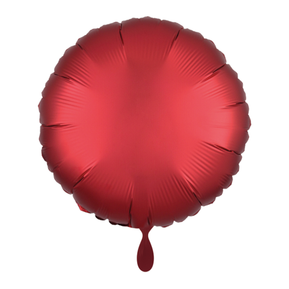 Ballon Rund Rot matt Folienballon