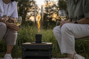 Höfats Tischfeuer Windlicht SPIN 1200 schwarz |...