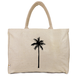 a good smile Shopping Bag Canvas Maxi PALME beige