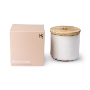 HKliving Duftkerze NORTHERN SOUL 70´s bunt | 10,5x10,5x10cm