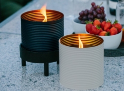 Living by Heart Outdoor Candle Kerze WEISS | Ø 10x15cm
