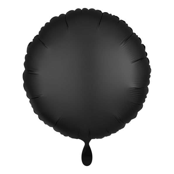 Ballon RUND schwarz matt Folienballon