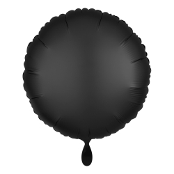 Ballon Rund Schwarz matt Folienballon