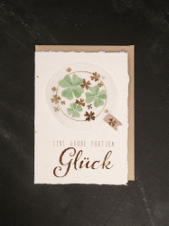 Good old friends Glücksklee Karte GROSSE PORTION GLÜCK