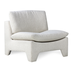 HKliving Sessel RETRO Lounge Boucle creme