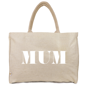 a good smile Shopping Bag Canvas Maxi MUM beige