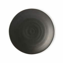 HKLiving Teller Dinner Plate KYOTO japanese ceramic schwarz matt