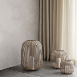 Blomus Laterne LITO L beige nomad | Ø 33x45 cm