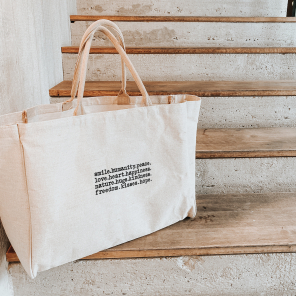 a good smile Shopping Bag Canvas Maxi POSITIVE VIBES...