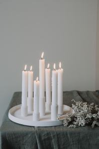 Storefactory Kerzenhalter LINGSBERG rund weiß
