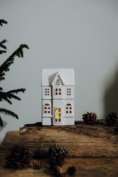 Storefactory Dekohaus BYN Nr 3 weiß | 10x9x15 cm
