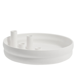 Storefactory Kerzenhalter BOLMEN 4er rund weiß | Ø30x9cm