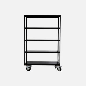 House Doctor Regal mit Rollen TROLLEY mattschwarz