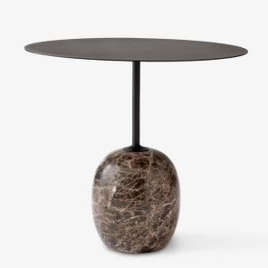 &Tradition Beistelltisch LATO Warm Black/Emparador Marble