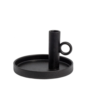 Storefactory Kerzenhalter LINDE schwarz | Ø16x11 cm