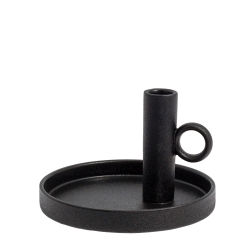Storefactory Kerzenhalter LINDE schwarz | Ø16x11 cm