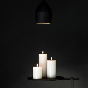 Uyuni Lighting LED Stumpenkerze NORDIC WHITE weiß Ø10x15cm