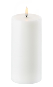 Uyuni Lighting LED Stumpenkerze NORDIC WHITE V2 weiß Ø8x15cm