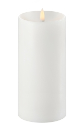 Uyuni Lighting LED Stumpenkerze NORDIC WHITE weiß Ø8x15cm
