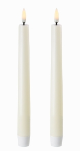 Uyuni Lighting LED Stabkerze 2er Set IVORY creme