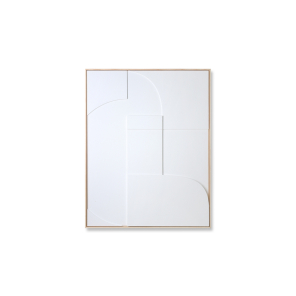HKliving Bild RELIEF Art Frame weiß | 83x63x4cm