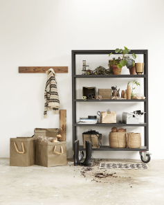House Doctor Regal mit Rollen TROLLEY schwarz