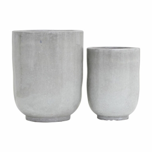 House Doctor Blumentopf 2er Set PHO grau